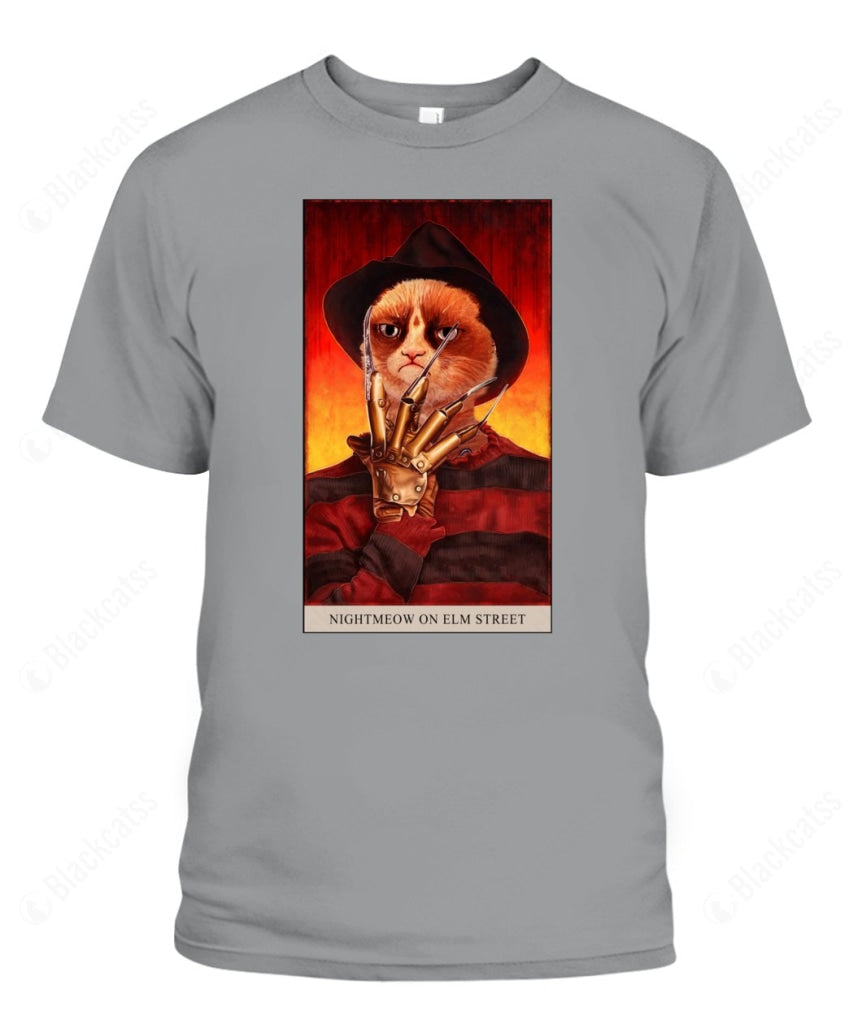 The Nightmeow On Elm Street Custom Graphic Apparel