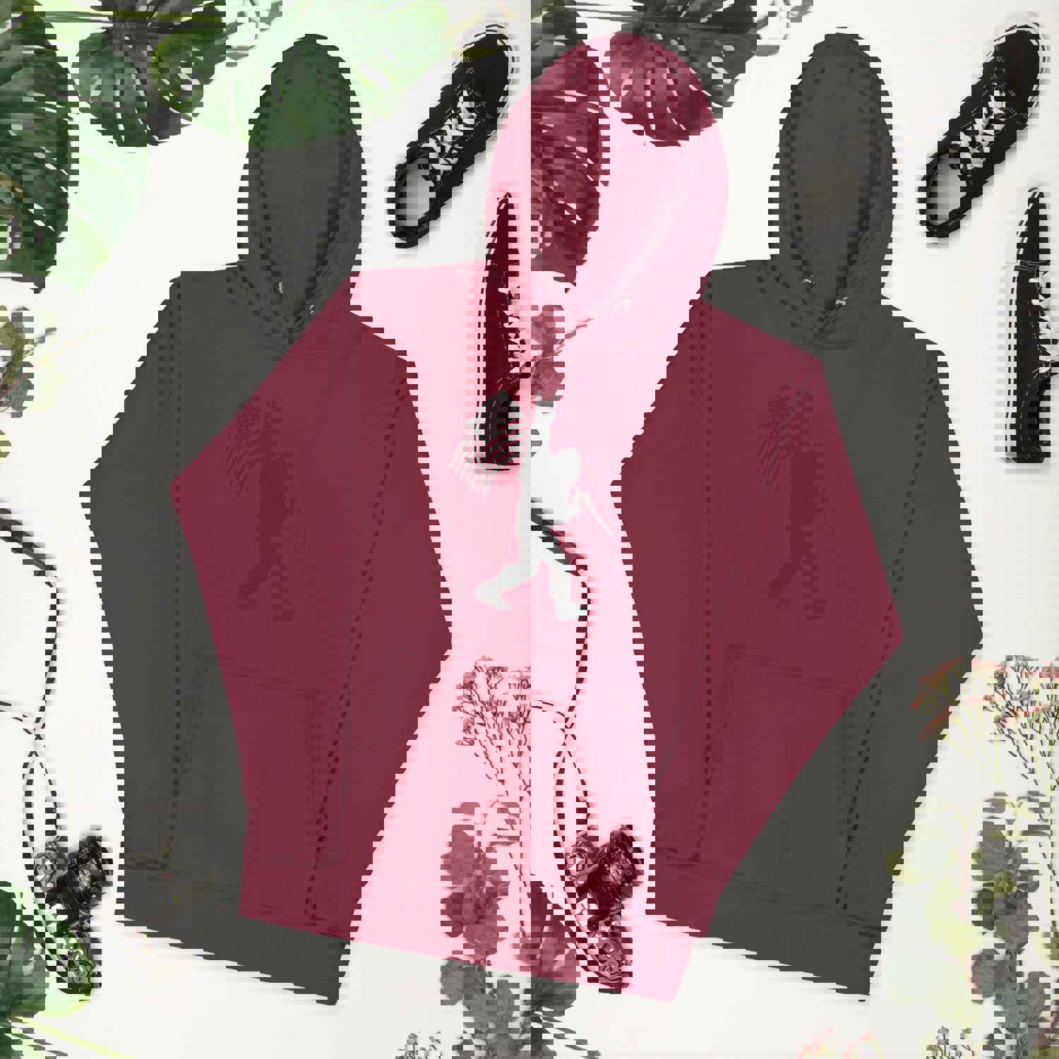 Bigfoot American Flag Unisex Hoodie