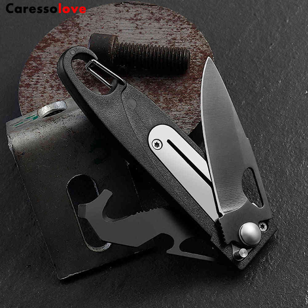 Caressolove Multifunctional Folding Pocket Knife - 7-in-1 EDC & Outdoor Multi Tool