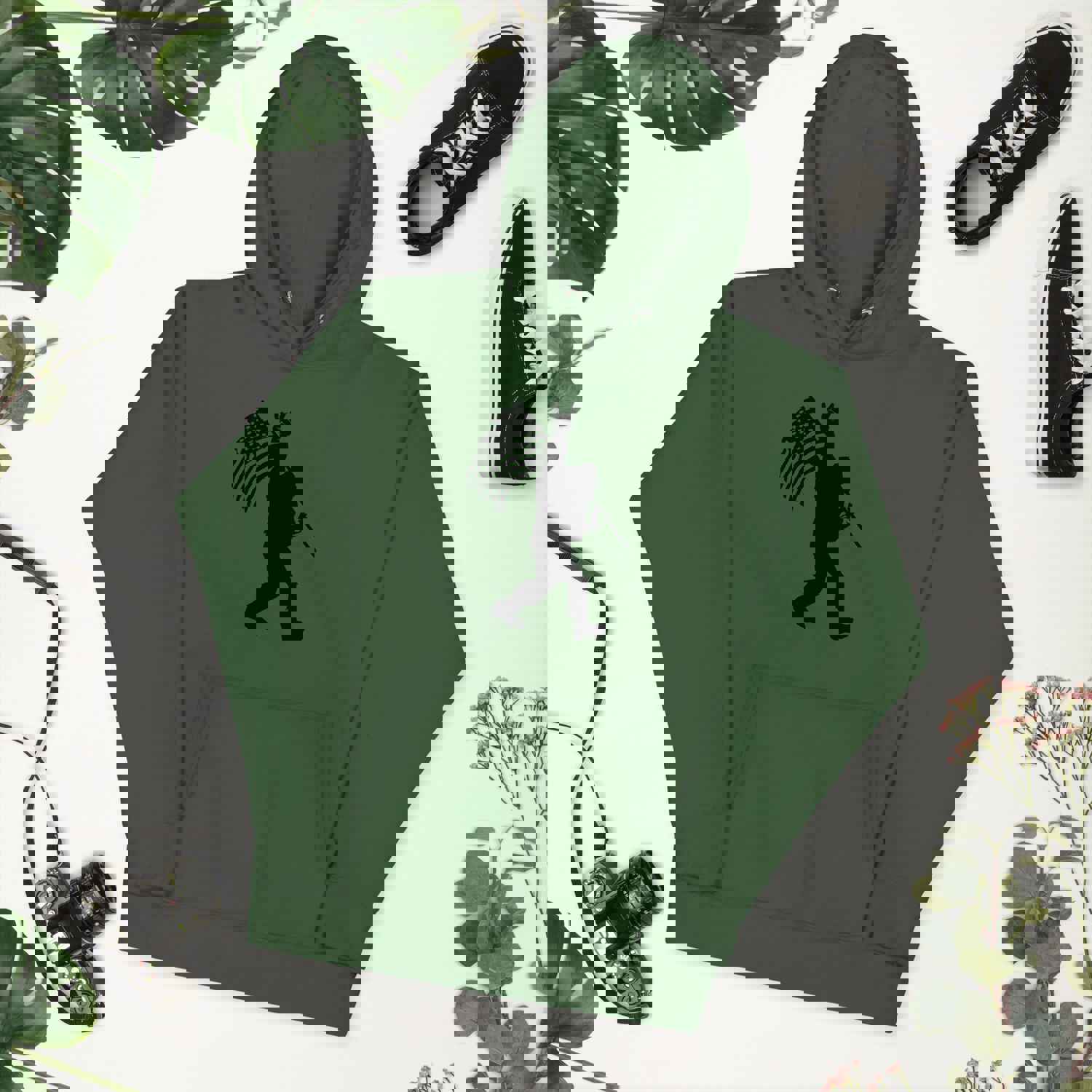 Bigfoot American Flag Unisex Hoodie