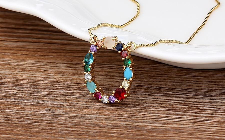 The Rainbow Initial Variety Necklace