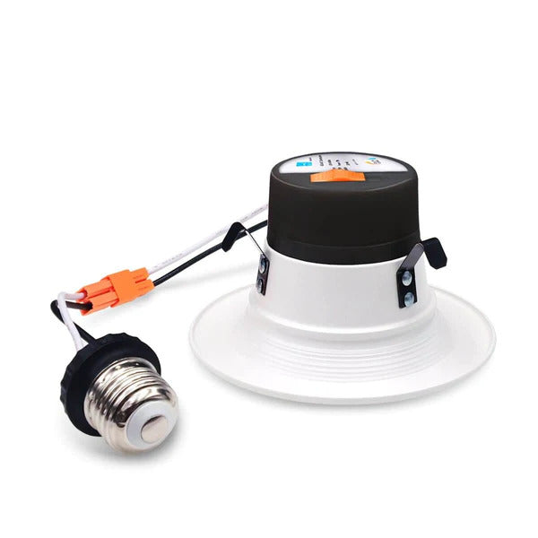 4 Inch Energy Efficient LED Baffle Retrofit Downlights - Wattage and CCT Tunable