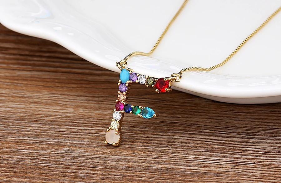 The Rainbow Initial Variety Necklace