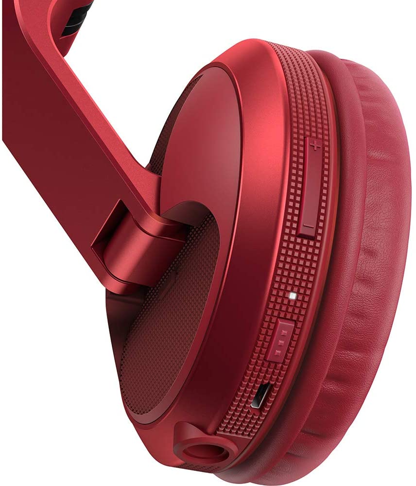 Pioneer DJ HDJ-X5BT-R Wireless Bluetooth DJ Headphones with 40mm Drivers and Detachable Cable - Red