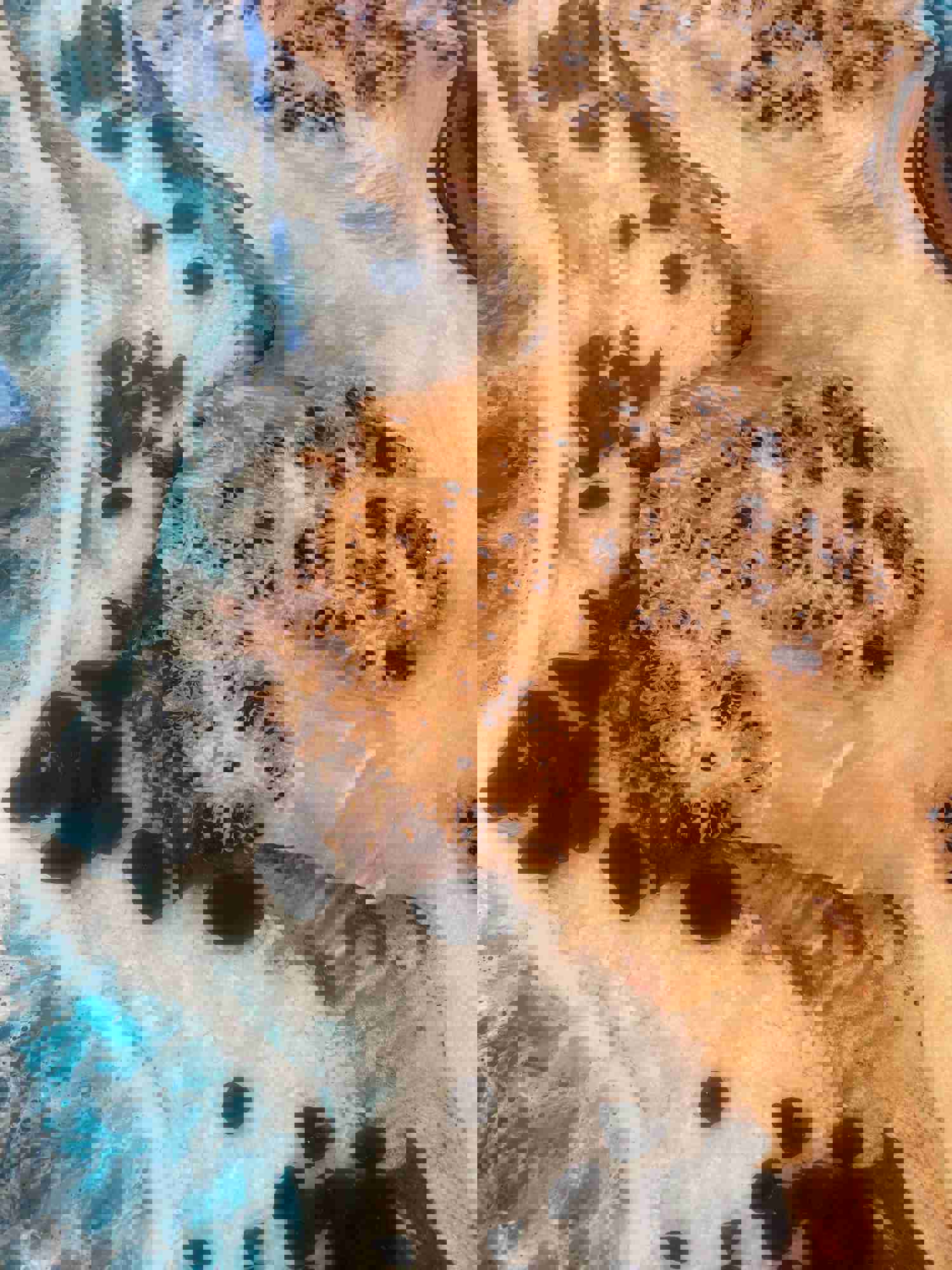 Modern Rectangular Epoxy Resin Coffee Table