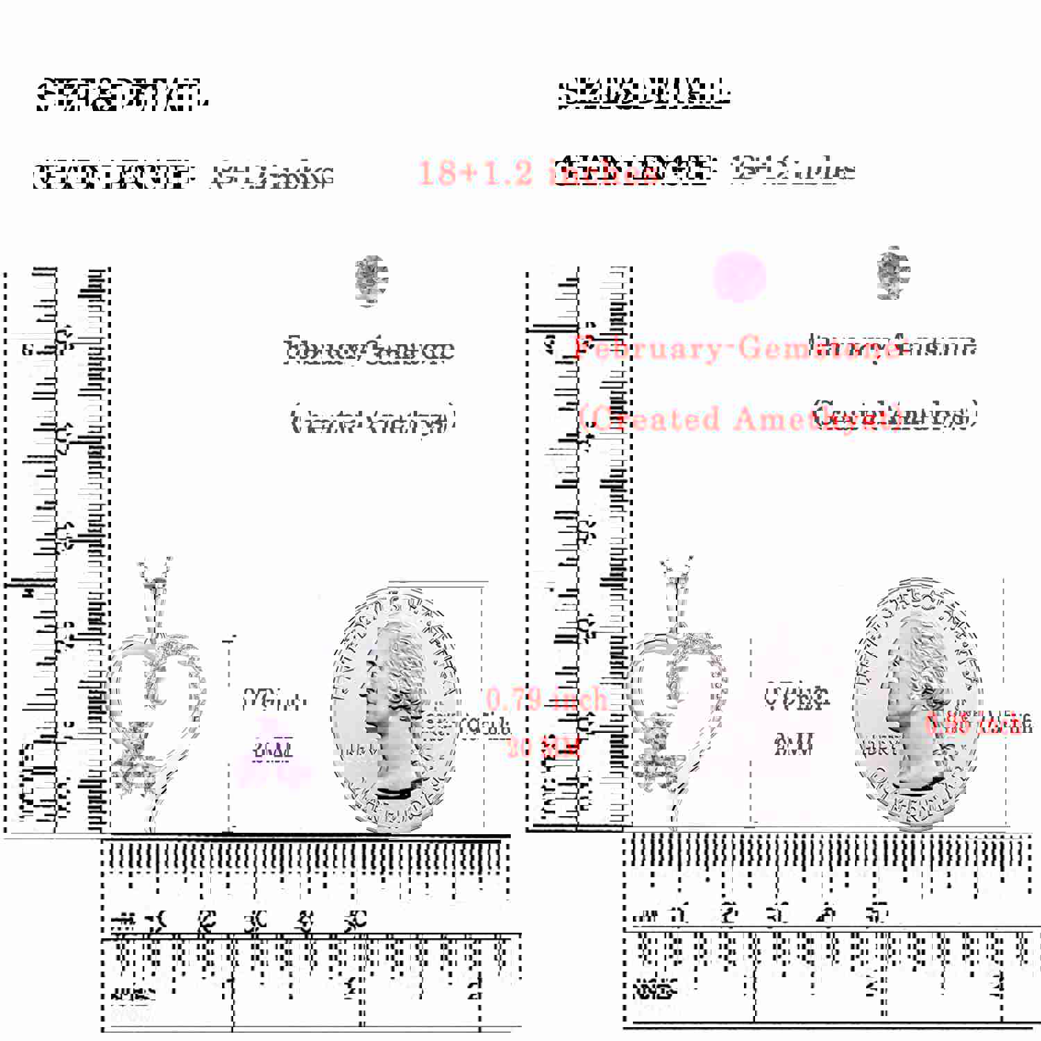Yeelery Shamrock Heart Pendant Necklace - 925 Sterling Silver with 18K White Gold Plated