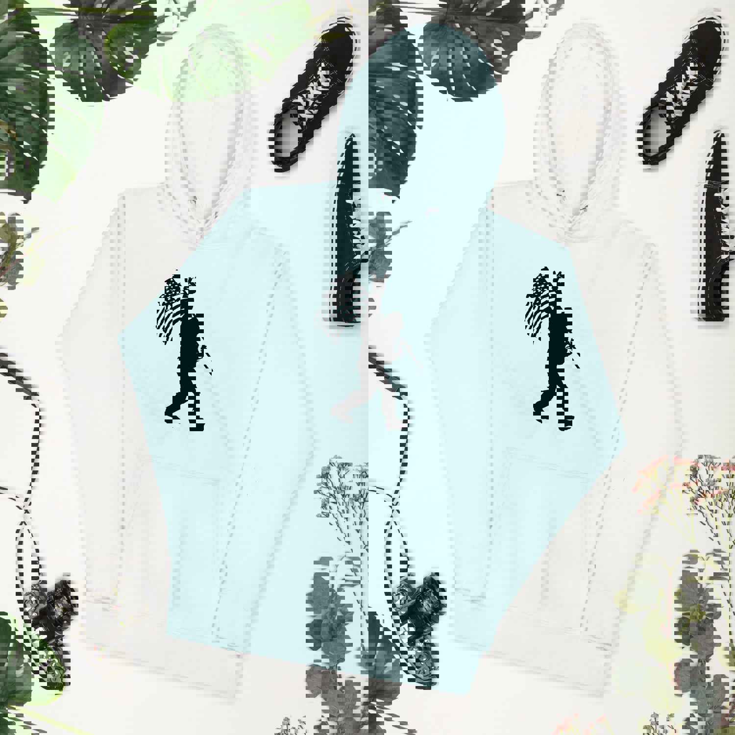 Bigfoot American Flag Unisex Hoodie