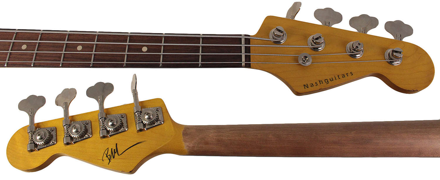 Nash PB-63 Bass Guitar, Black, Light Aging - Premium Vintage-Style Bass