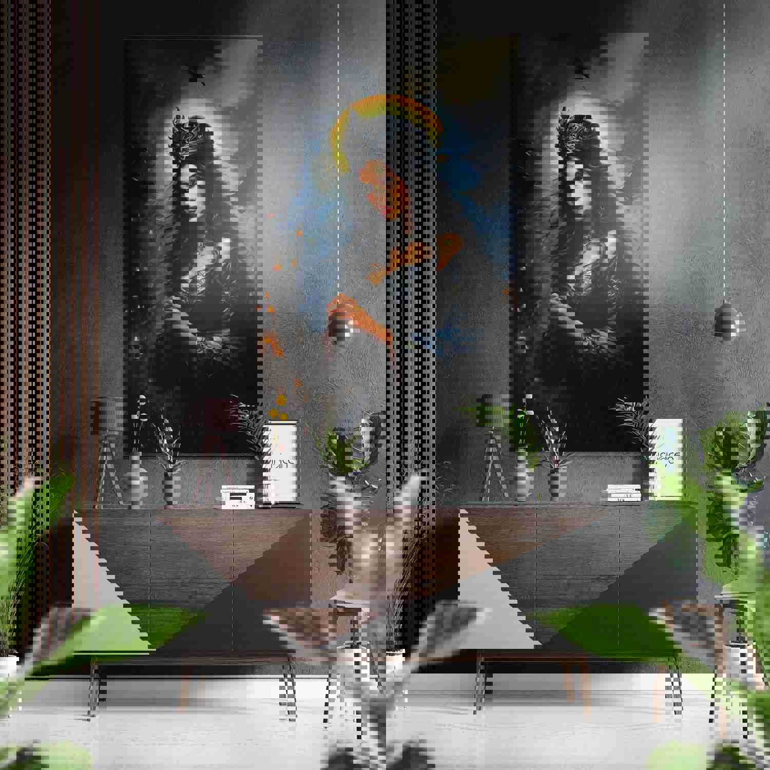 Dark Queen Brushed Aluminium Dibond Wall Art