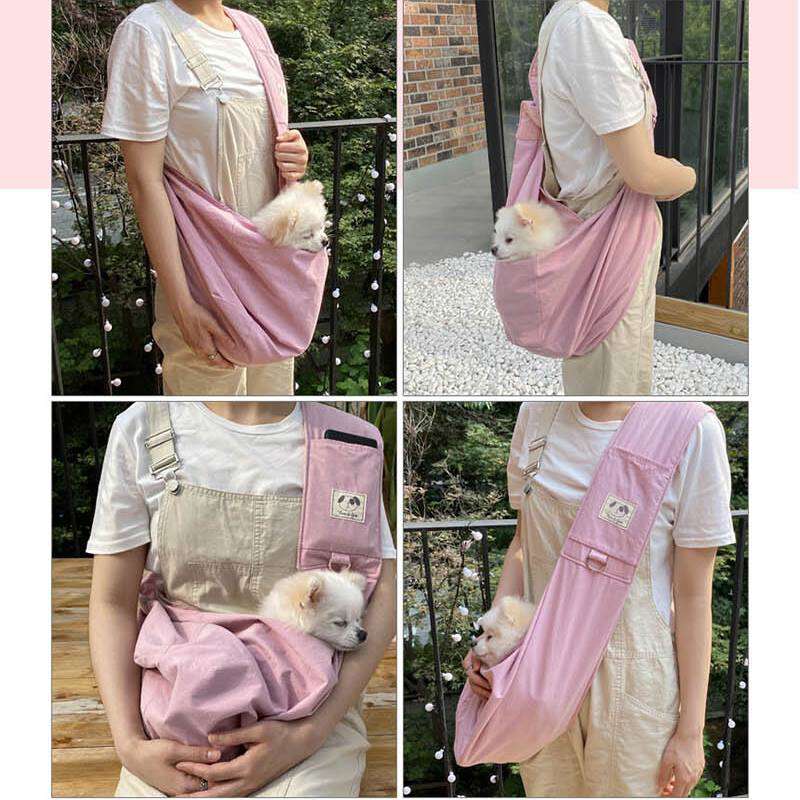Pets Dog Travel Pure Cotton Sling Bag - Casual Daily Use for Pets