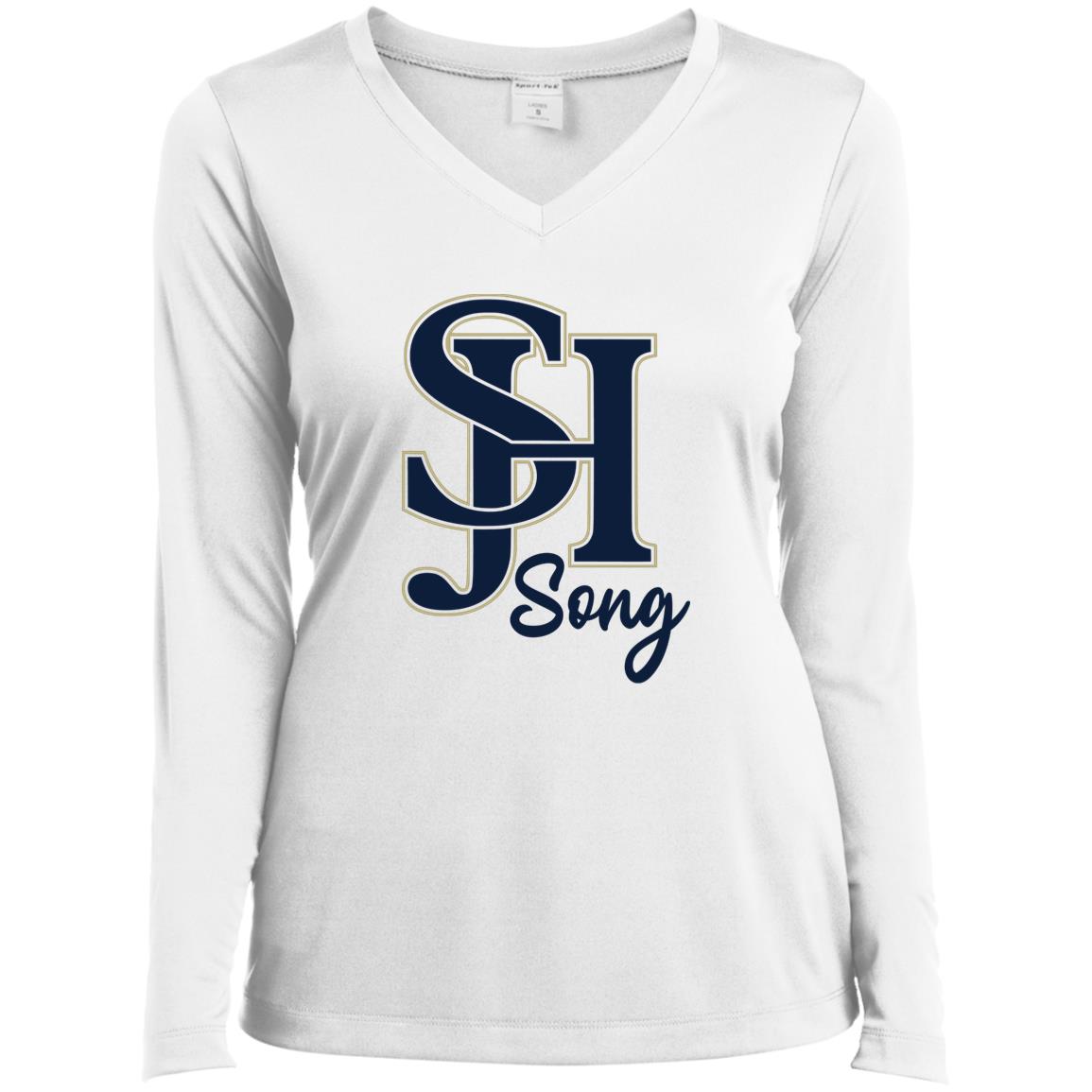Sport-Tek Ladies Long Sleeve Performance V-Neck Tee (LST353LS)