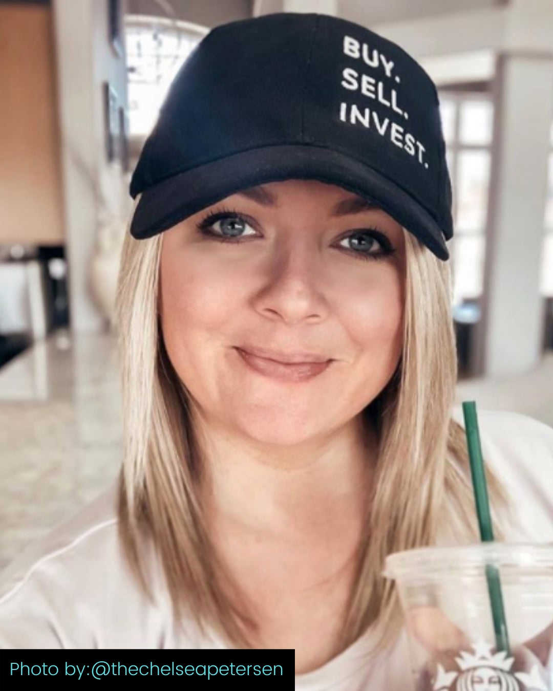 Buy. Sell. Invest. Vertical Dad Hat - Adjustable Low Profile Cap