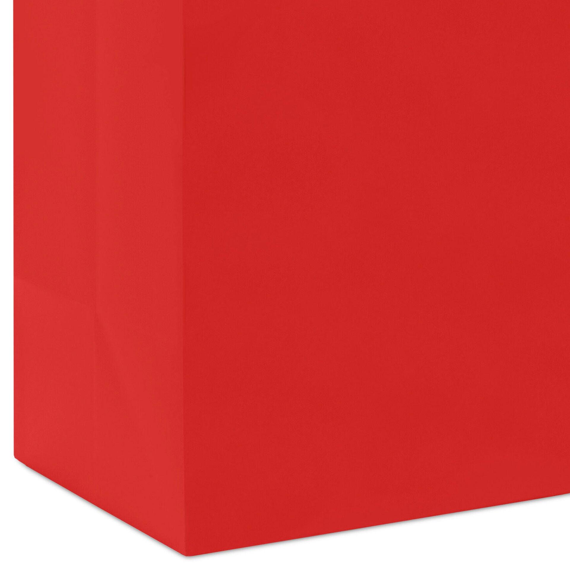 Hallmark 10.4 Red Large Square Gift Bag for Birthdays and Special Occasions