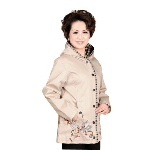 Embroidered Casual Women's Jacket for Spring and Autumn