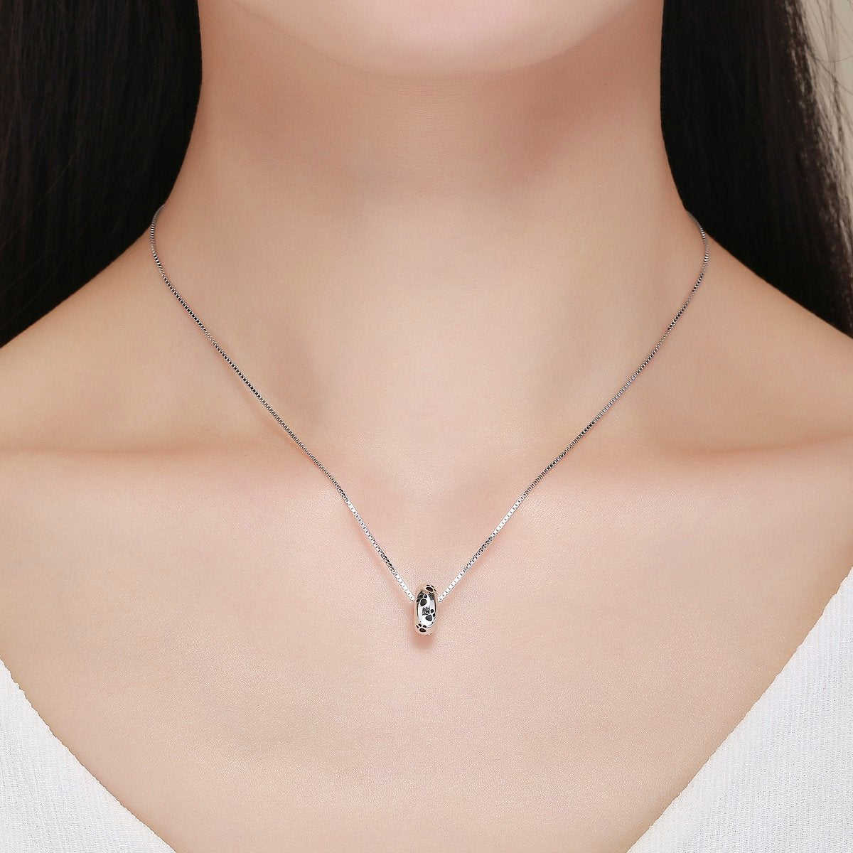 Sterling 925 Silver Footprint Circle Bead Pendant for Pandora & European Charm Bracelets