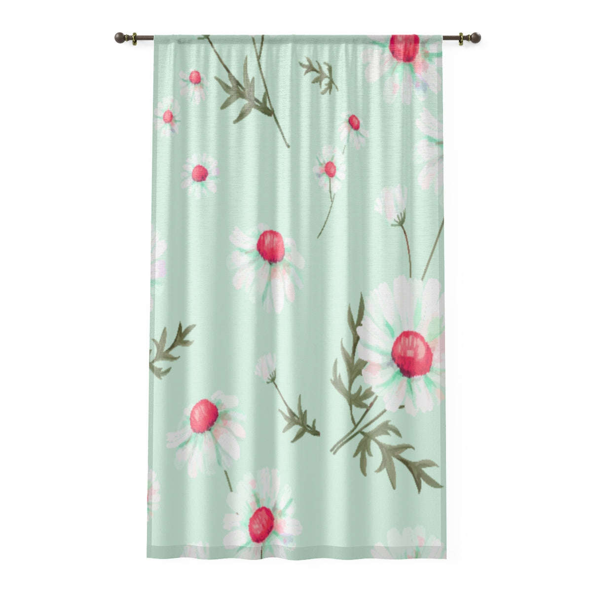 DAISIES PRINT - SHEER Window Curtain