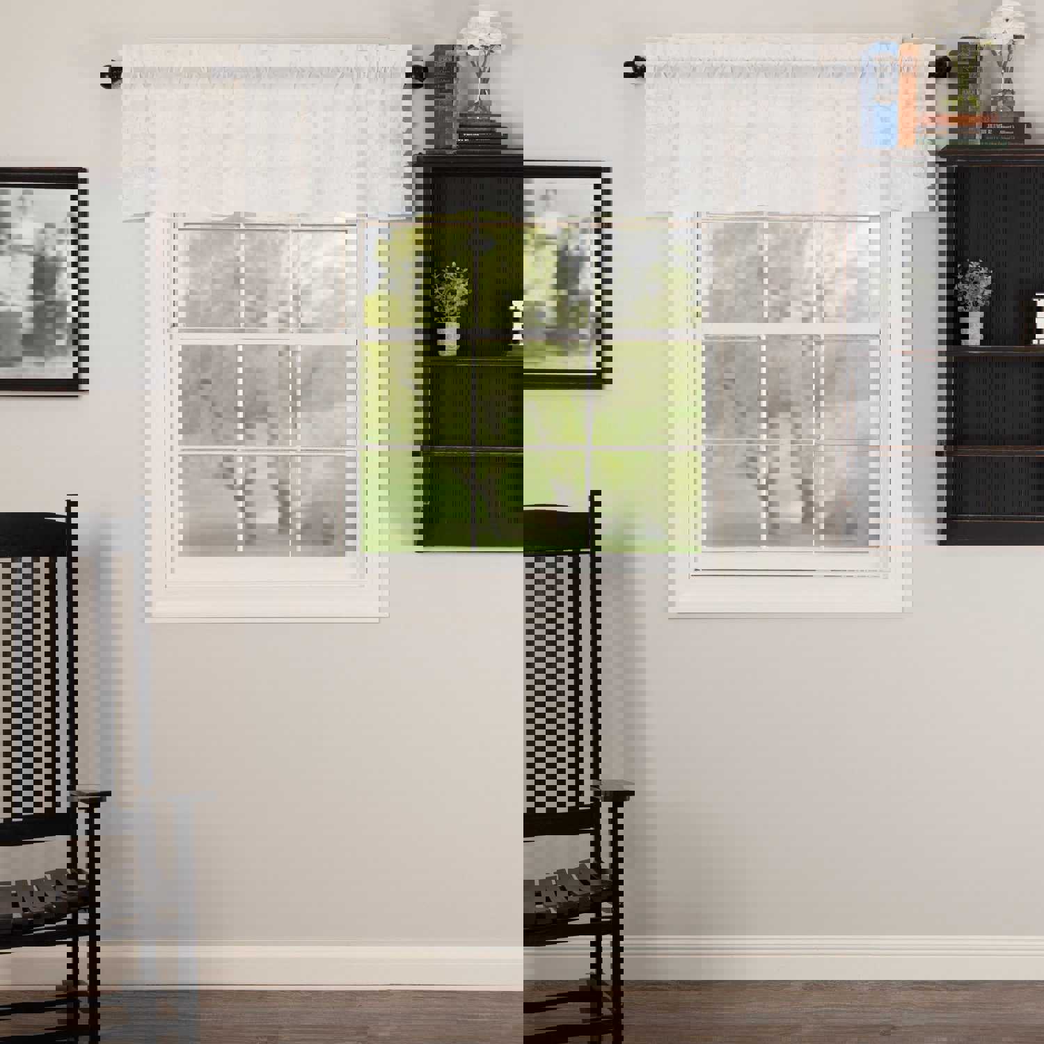 Petticoat Off White Ruffled Sheer Valance 72