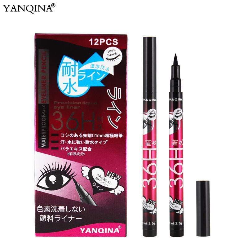Lasting 36H Waterproof Black Liquid Eyeliner Pencil - Smudge Proof & Long-lasting Makeup Tool
