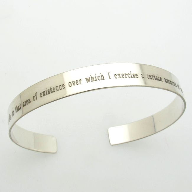 Personalized Sterling Silver Engraved Bracelet for Men