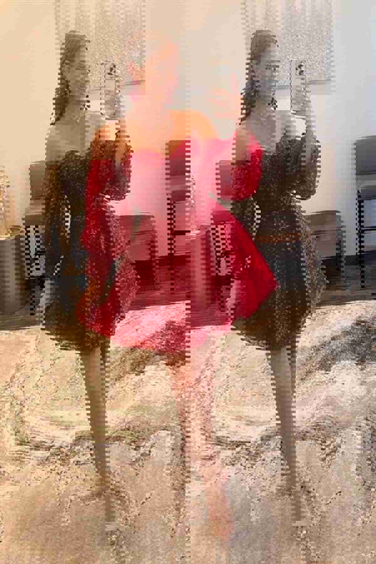 Strapless Long Sleeves Short Burgundy Prom Dresses, Short Wine Red Formal Homecoming Dresses