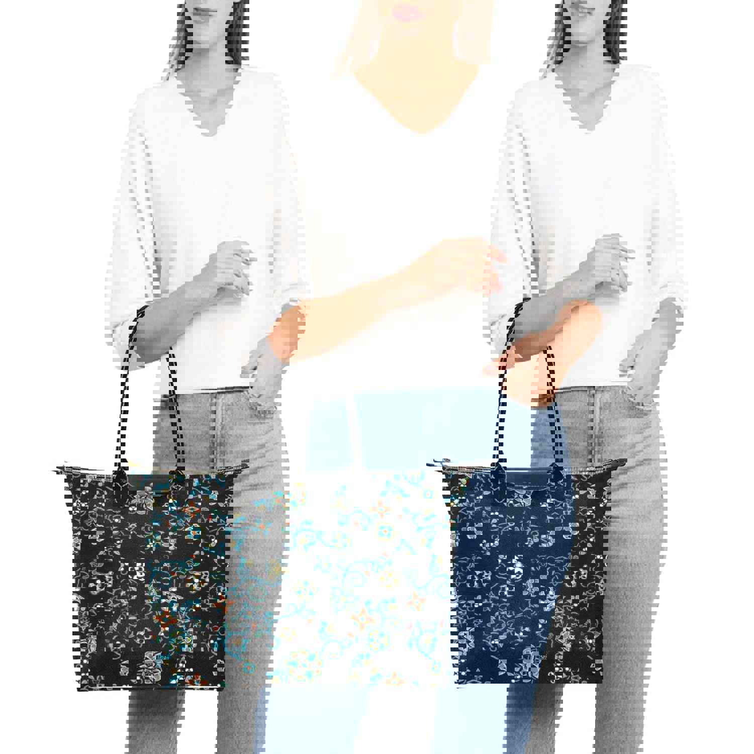 Ocean Bloom Single-Shoulder Lady Handbag