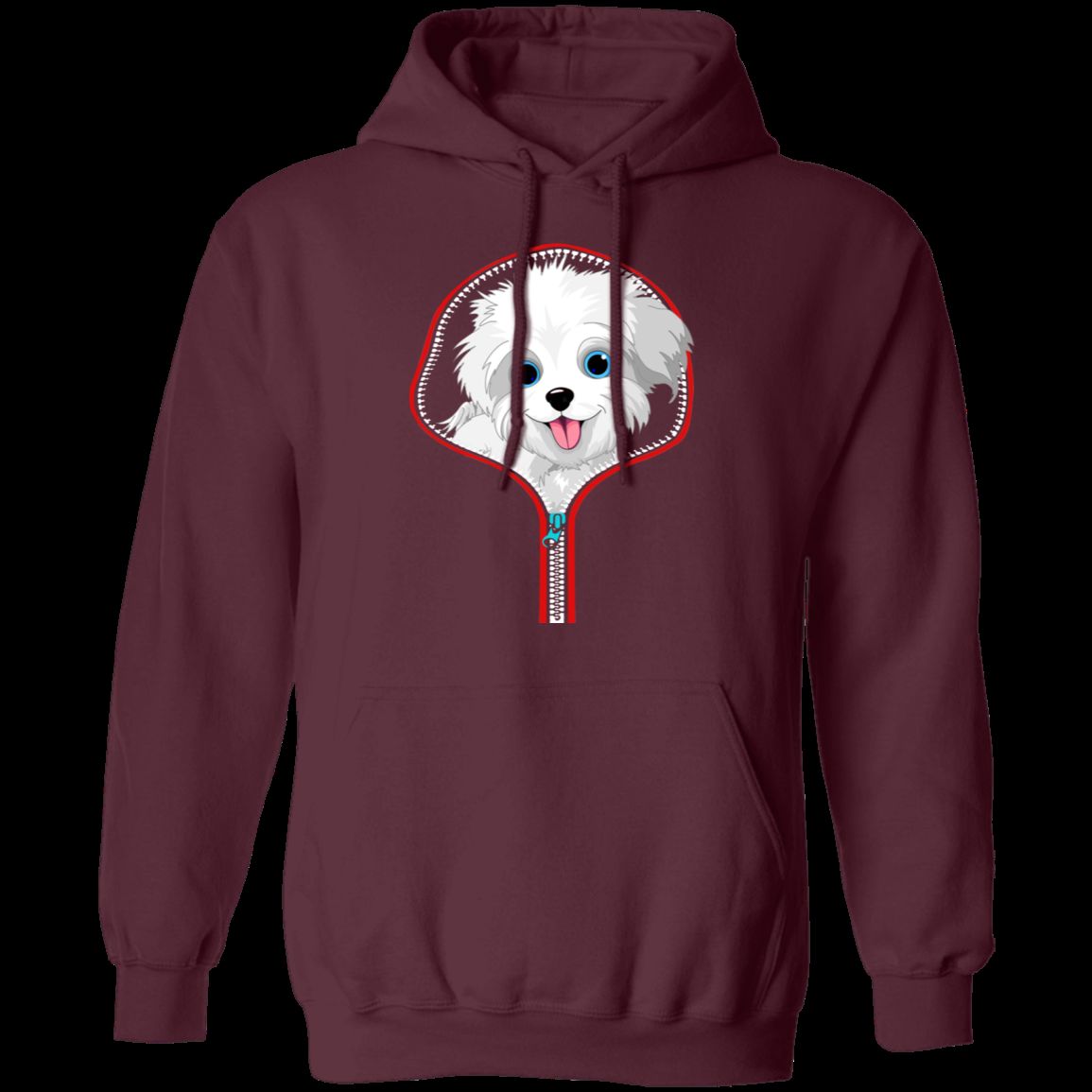 MALTESE ZIP-DOWN LADIES Pullover Hoodie 8 oz.