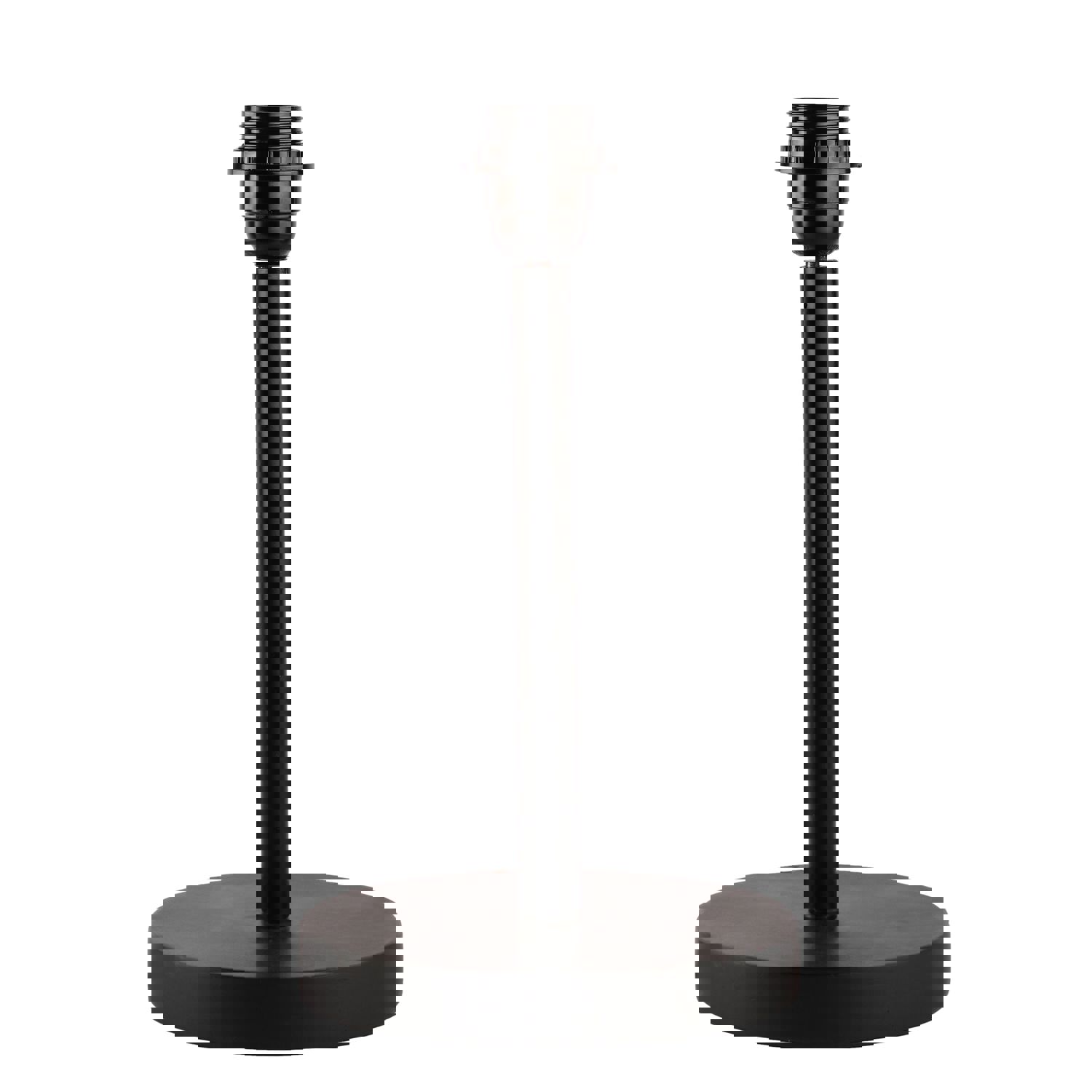 BTR CRAFTS Raven Black Metal Table Lamp with Cylinder Lampshade