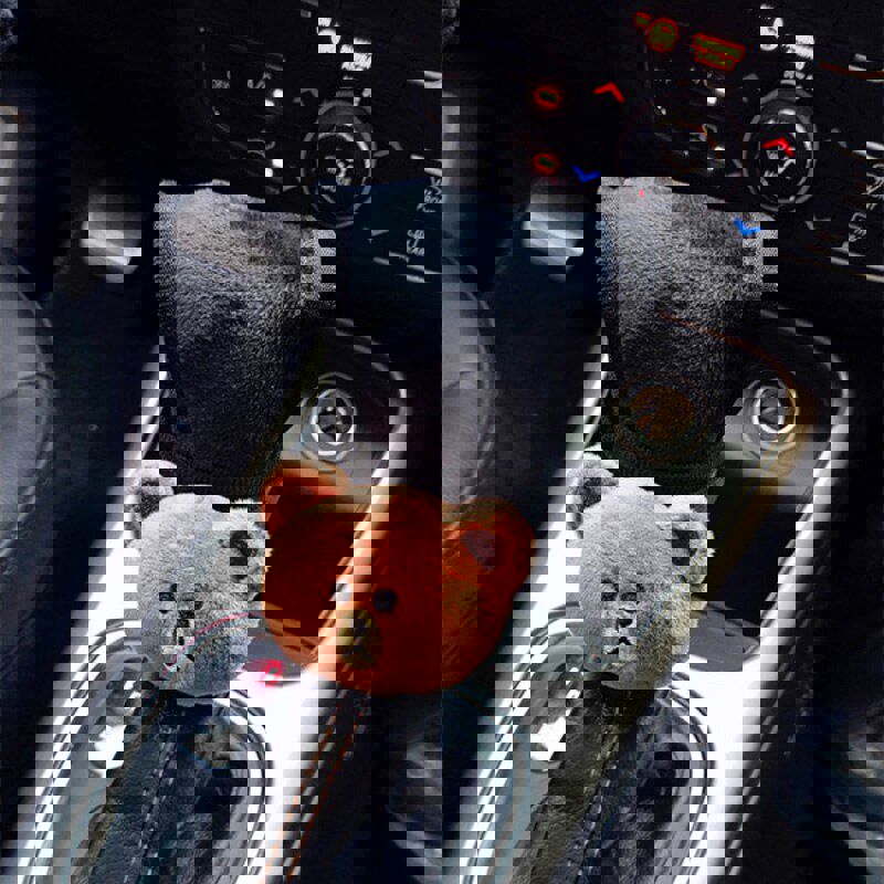 Cute Cartoon Bear Plush Car Safety Seat Belt Cover Shoulder Pad Hand Brake Gear Shifter Cover