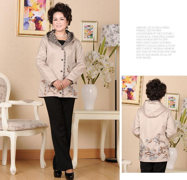 Embroidered Casual Women's Jacket for Spring and Autumn