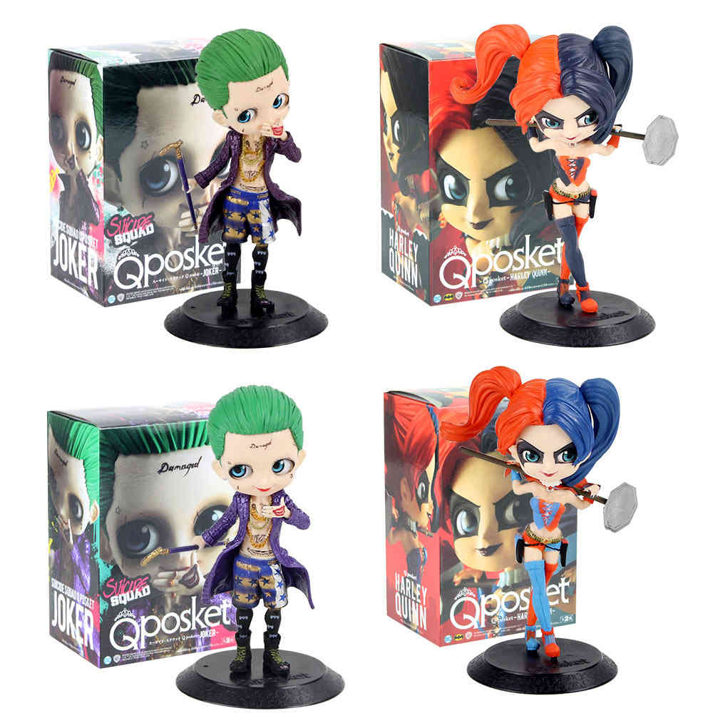 14cm Q Posket Suicide Squad The Joker & Harley Quinn PVC Action Figure Collectible Model