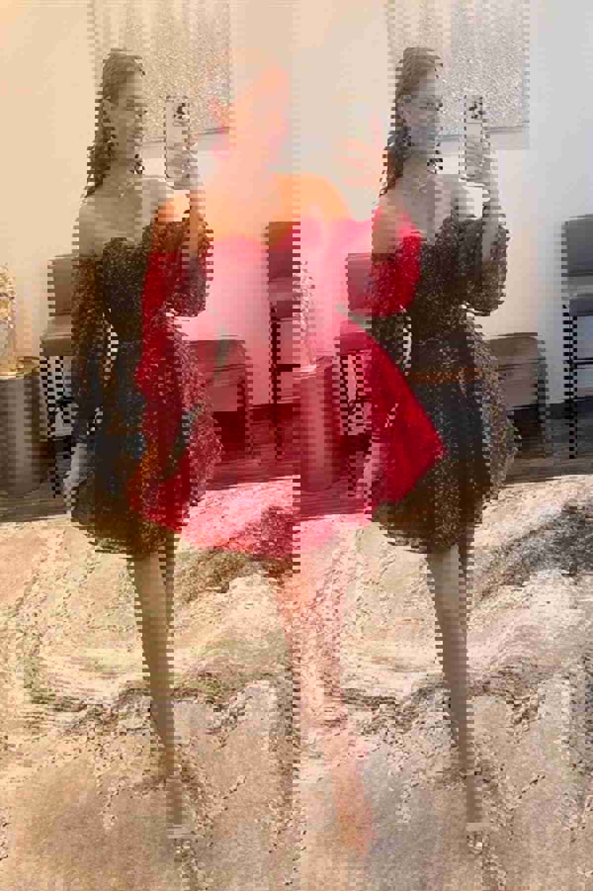 Strapless Long Sleeves Short Burgundy Prom Dresses, Short Wine Red Formal Homecoming Dresses