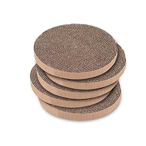 Best Pet Supplies Scratch and Spin Cat Scratcher Replacement Pads for Active Play