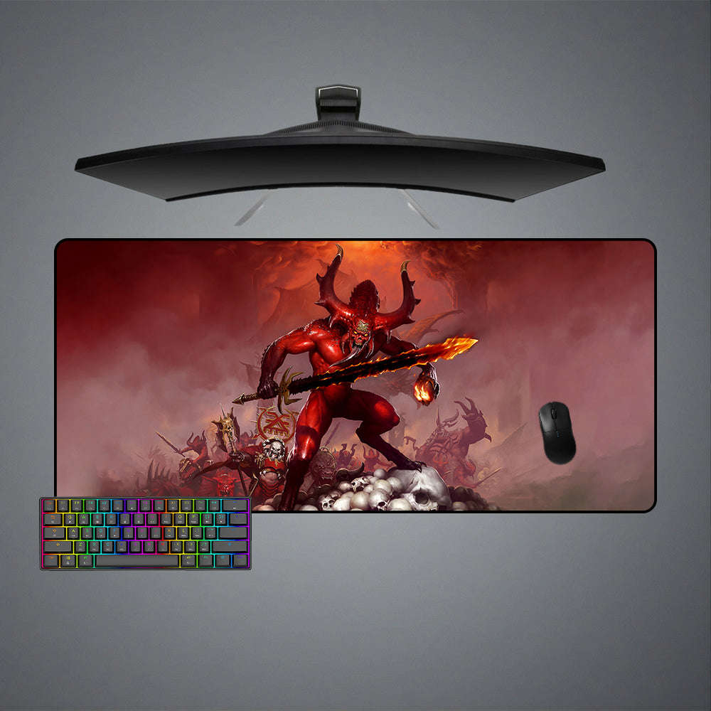 Khorne Daemon Design Gaming Mouse Pad - M-XXL Size for Computer Desk