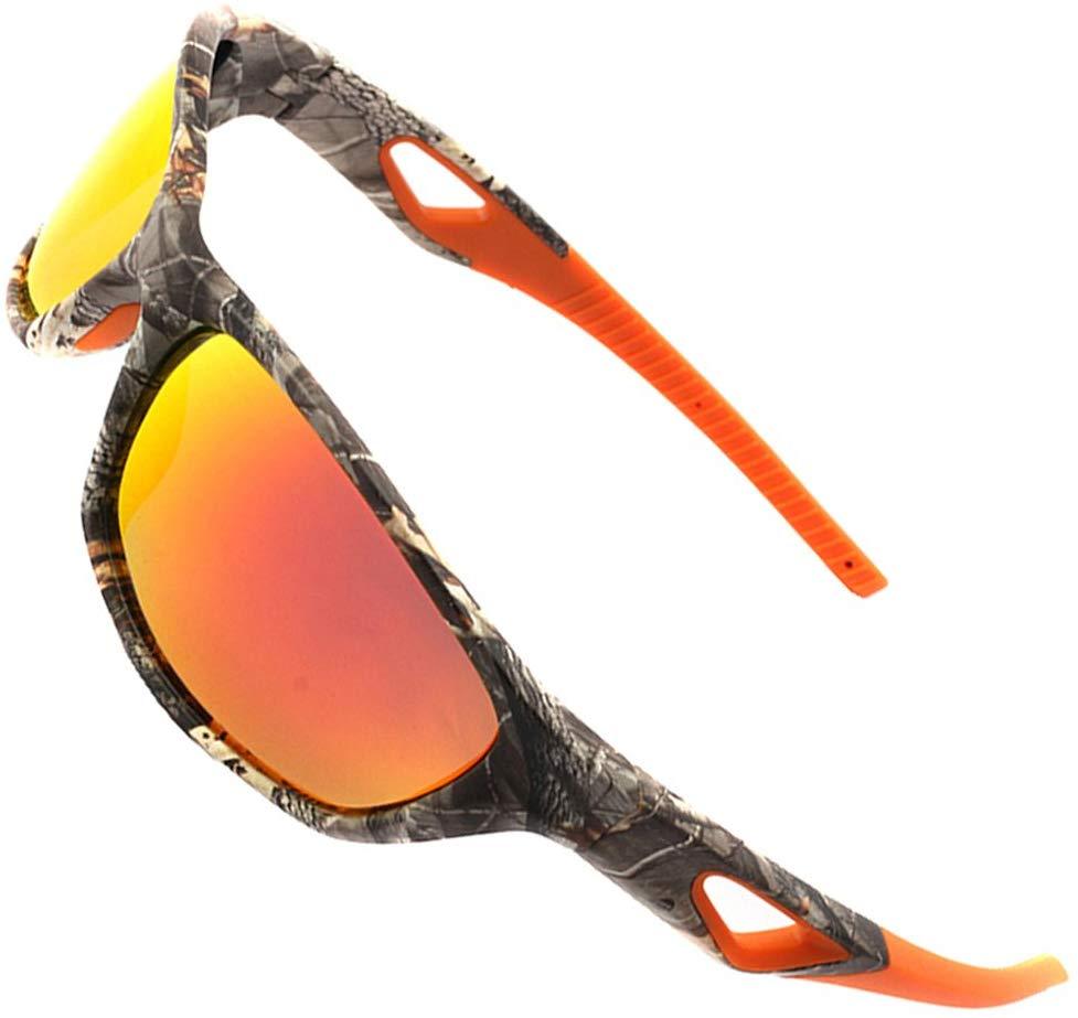 MOTELAN Polarized Outdoor Sports Sunglasses - TR90 Camo Frame for Men & Women