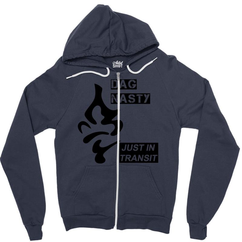 Dag Nasty Zipper Hoodie - Unisex Soft Poly-Cotton Blend