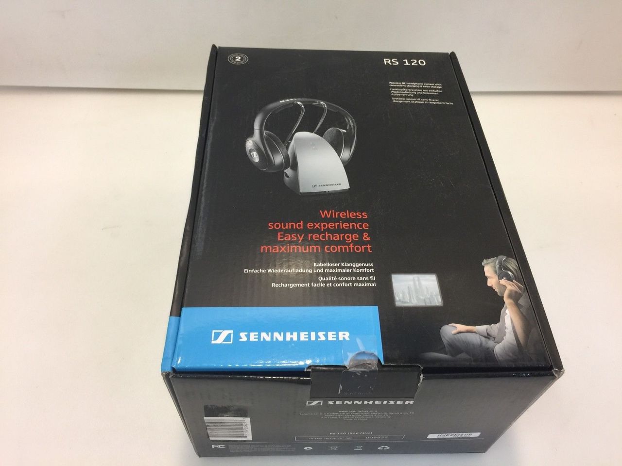 Sennheiser RS120 On-Ear Wireless RF Headphones System with Charging Dock