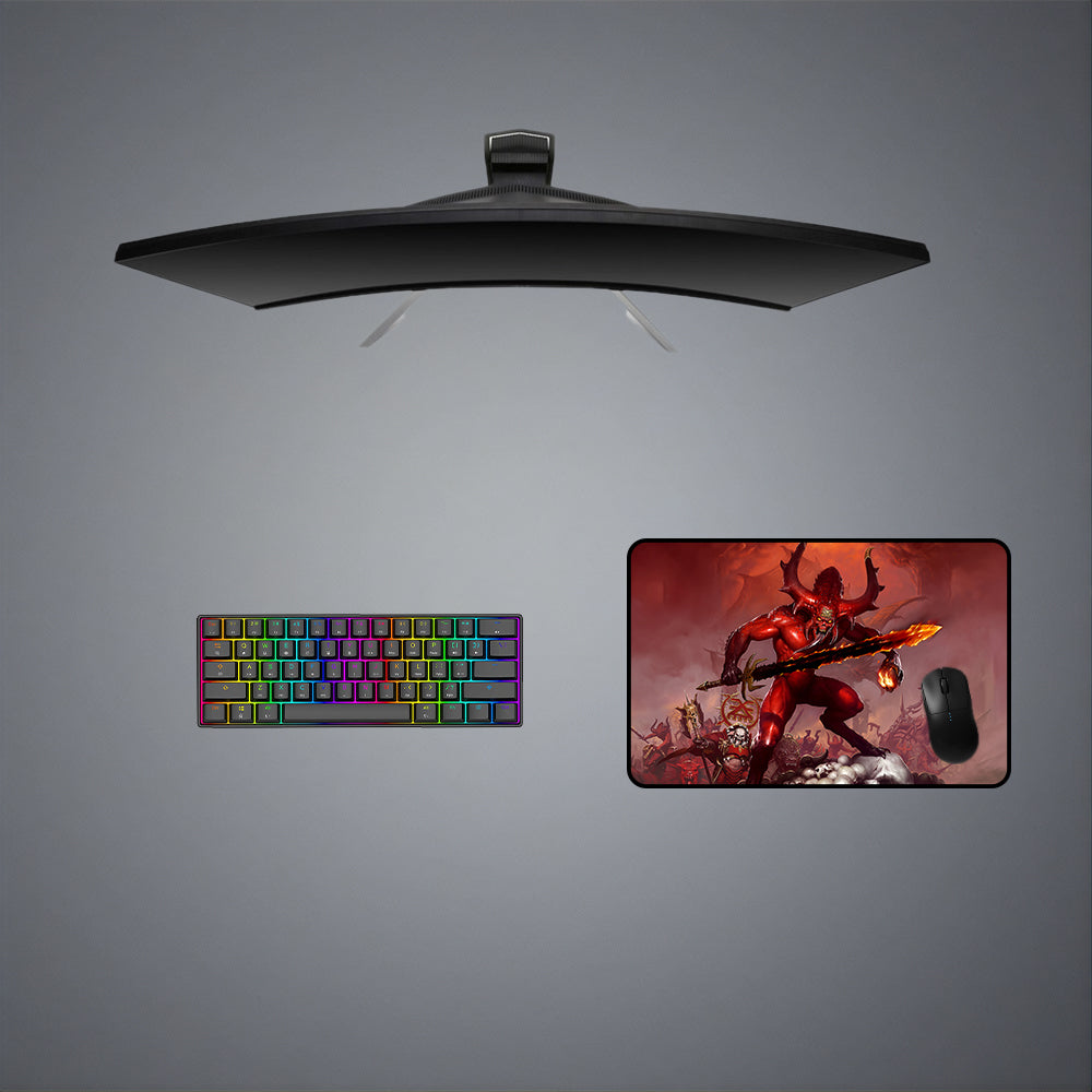 Khorne Daemon Design Gaming Mouse Pad - M-XXL Size for Computer Desk