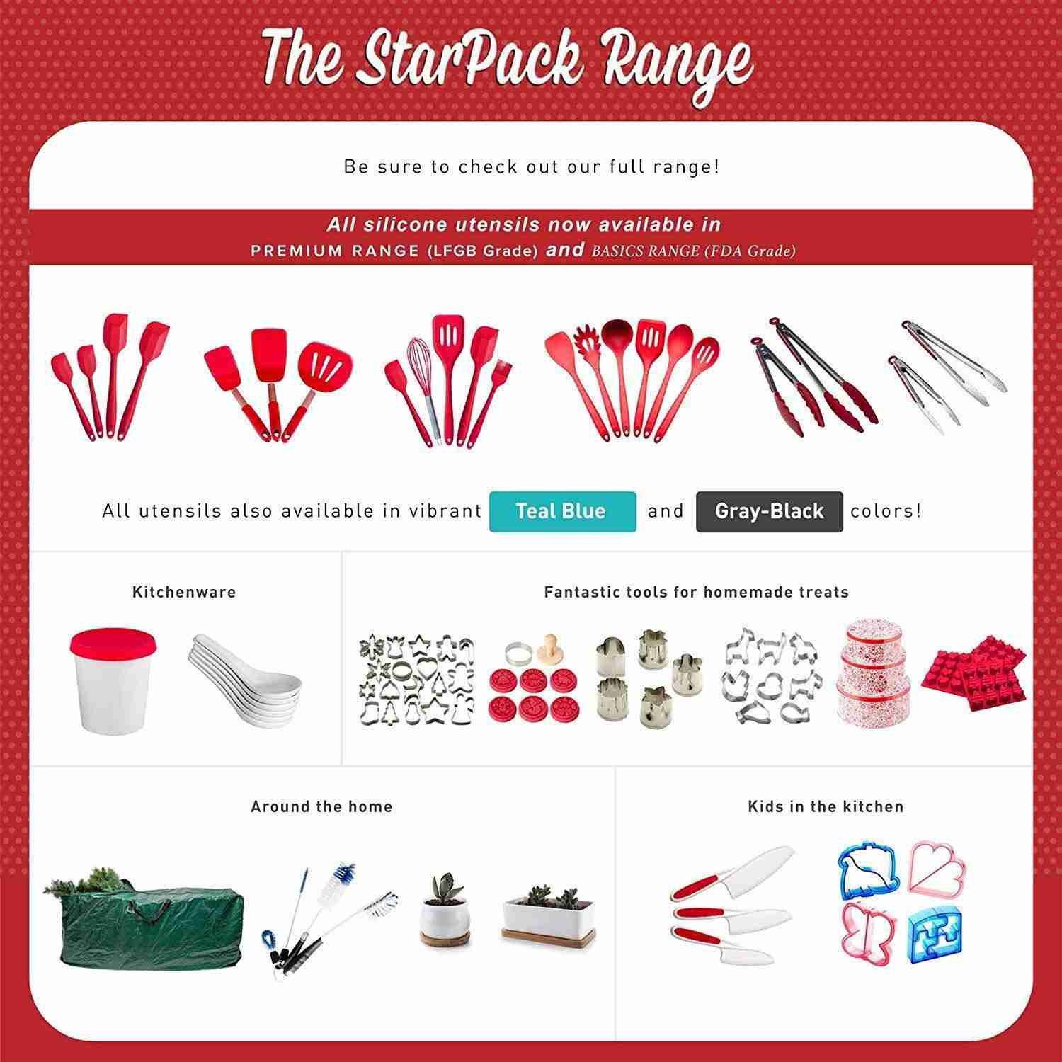 StarPack Premium Ice Cream Freezer Storage Containers - Set of 2 with Silicone Lids