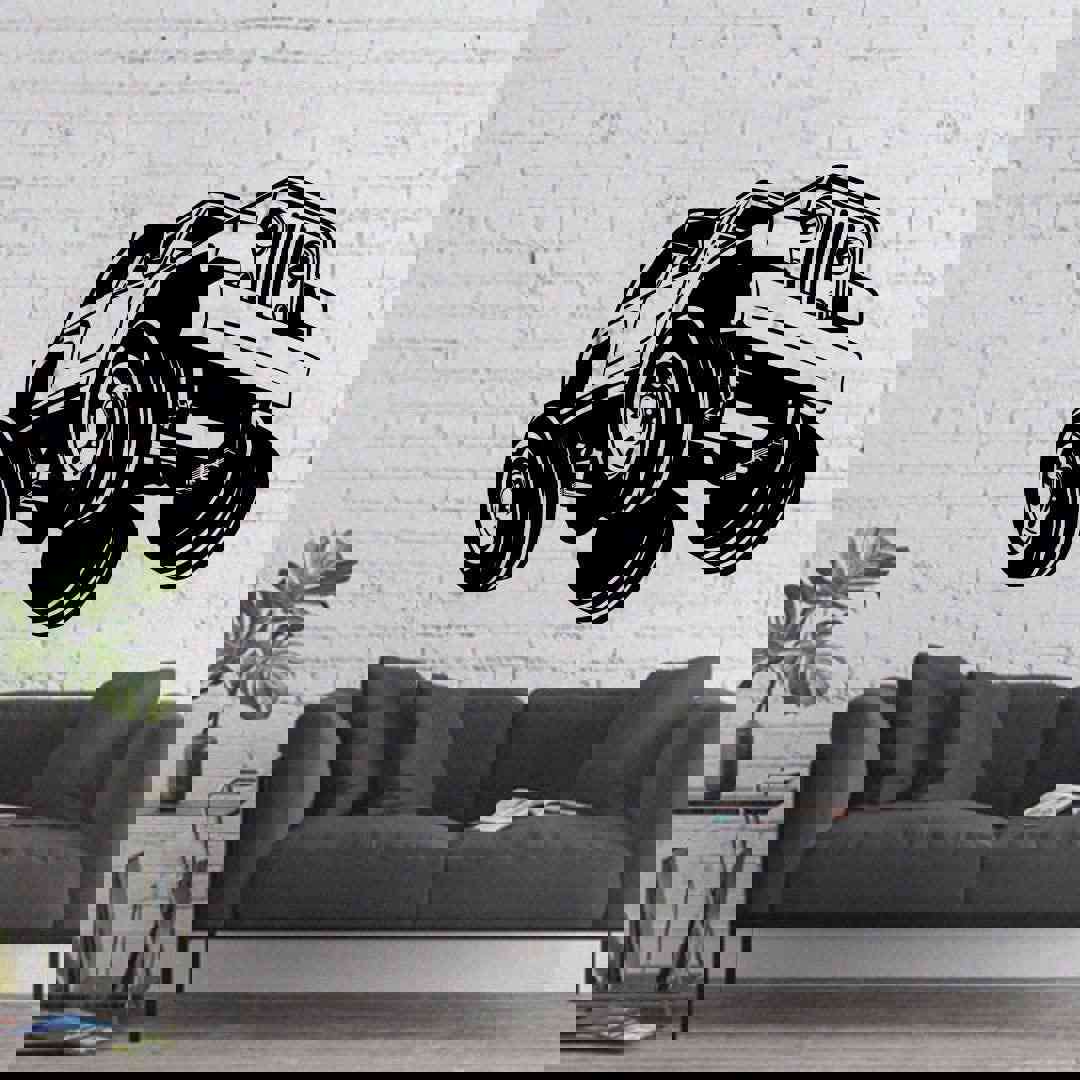 Monster Trucks Vinyl Wall Sticker - Big Wheels Toy Car Decal