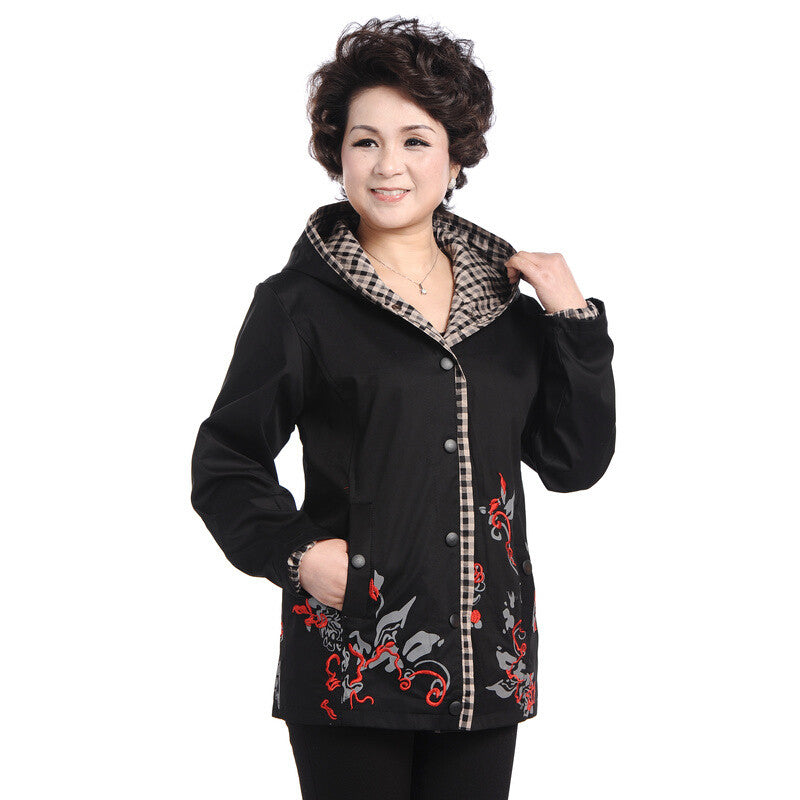 Embroidered Casual Women's Jacket for Spring and Autumn