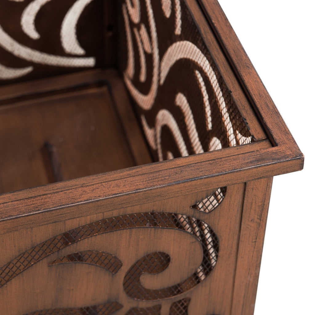 Sunjoy 26 in. Outdoor Fire Pit - Copper Steel Wood Burning Patio Fire Pit with Mesh Screen and Fire Poker