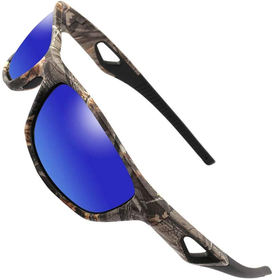 MOTELAN Polarized Outdoor Sports Sunglasses - TR90 Camo Frame for Men & Women