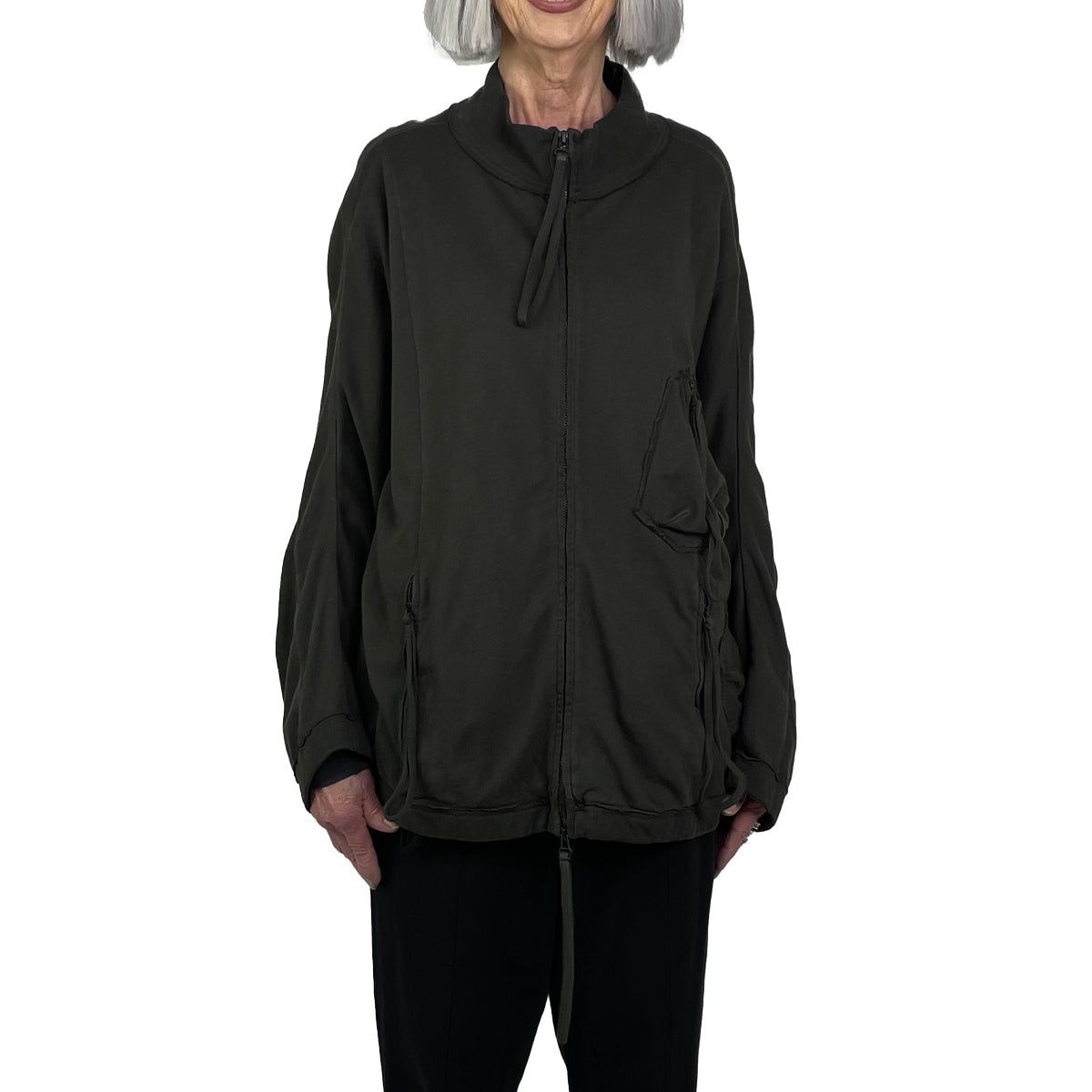 FRENCH TERRY LONG SLIM JACKET