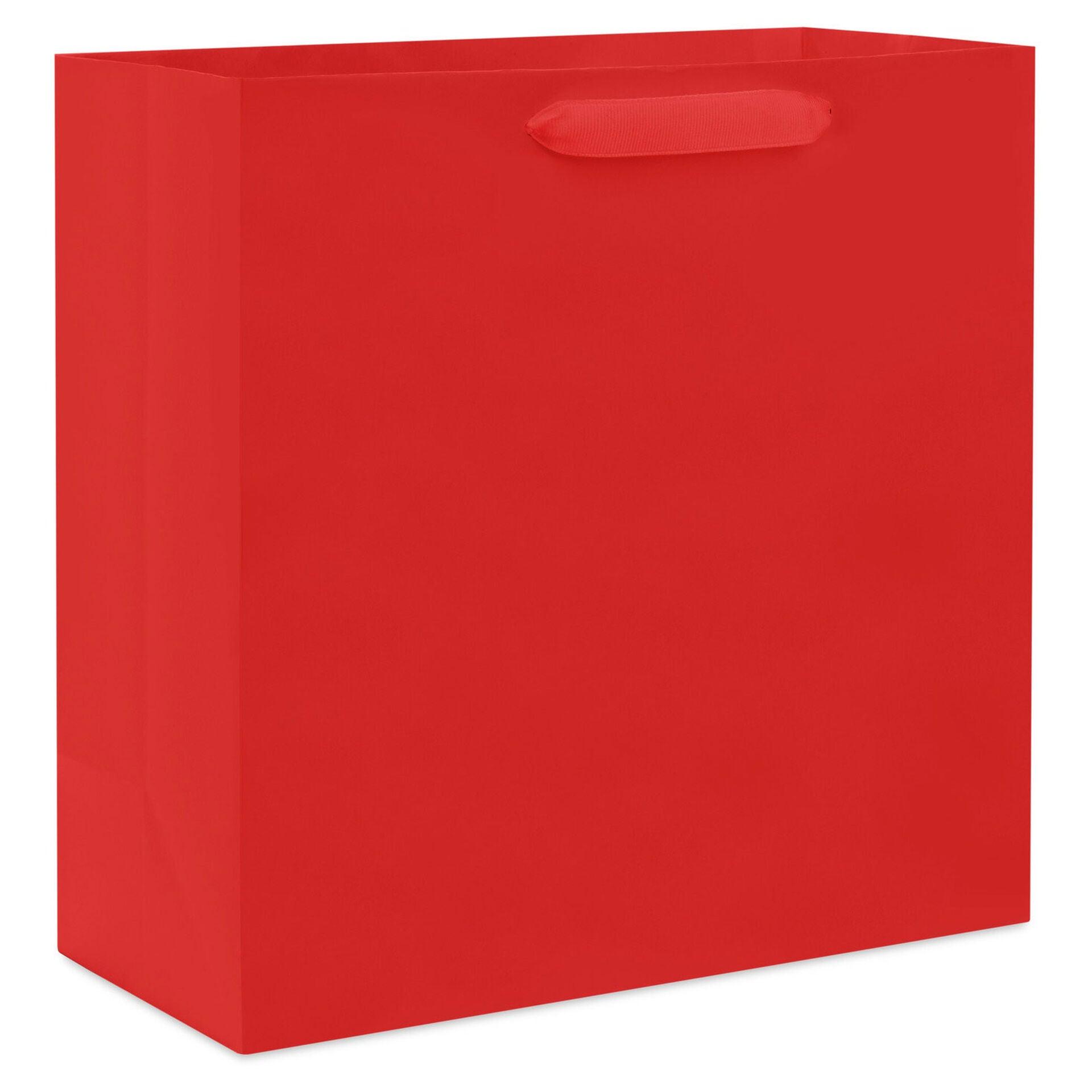 Hallmark 10.4 Red Large Square Gift Bag for Birthdays and Special Occasions