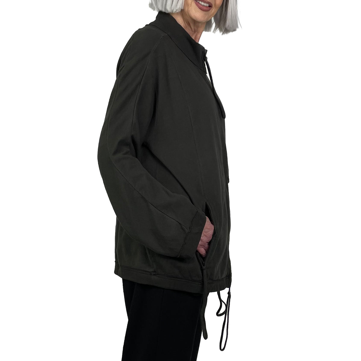 FRENCH TERRY LONG SLIM JACKET