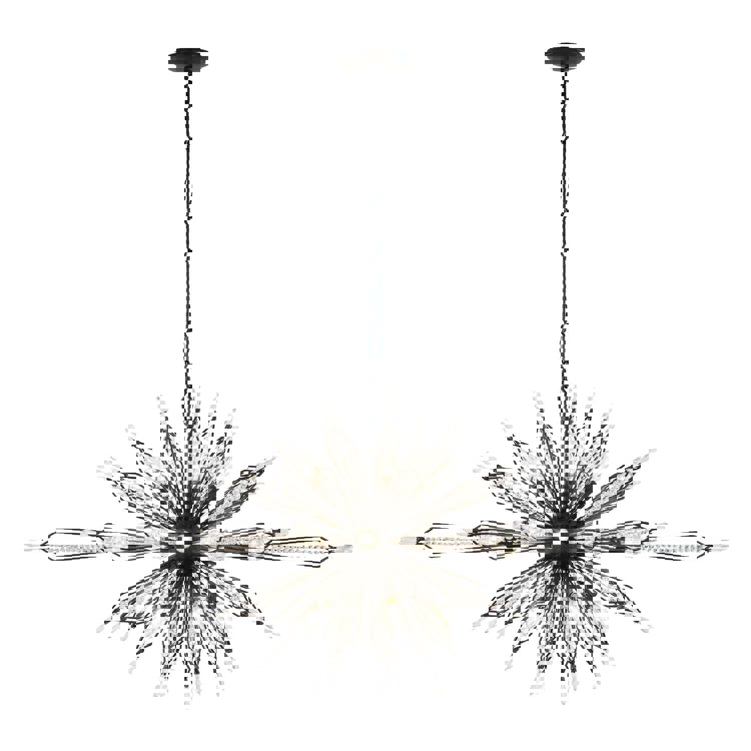 Orbital 16-Lt Oval Linear Pendant - Carbon