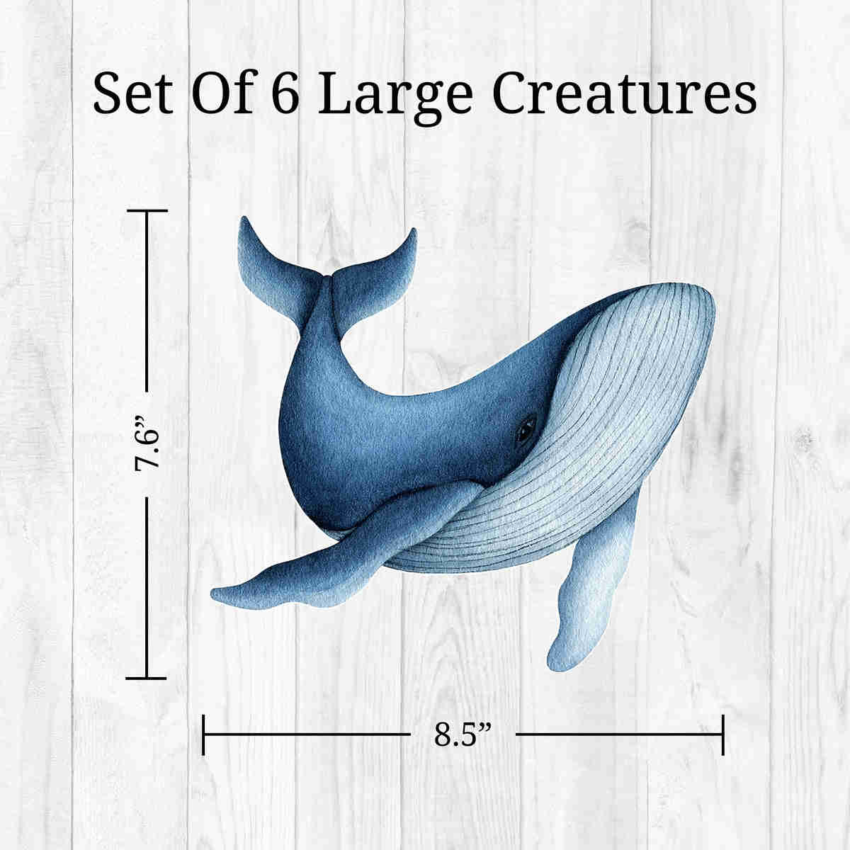 Watercolor Whales Wall Decals