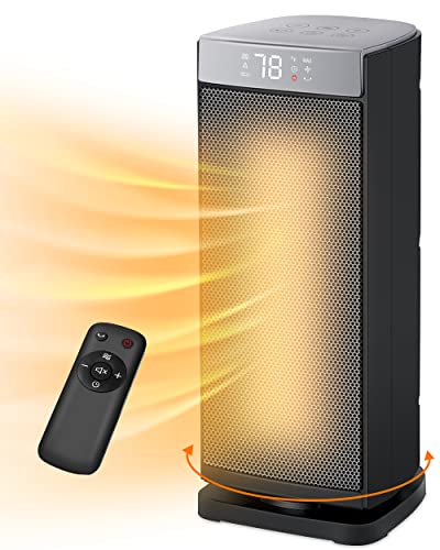 Sunnote Space Heater for Indoor Use - 1500W Fast Heating, Portable Ceramic Heater with Thermostat & Remote