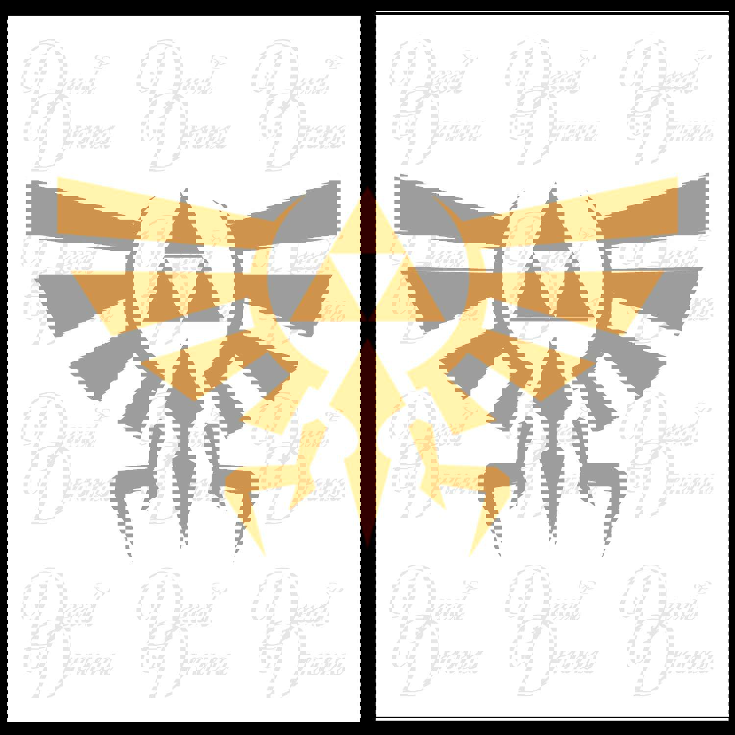 Legend of Zelda Hylian Wingcrest Triforce Emblem Vinyl Car/Laptop Decal