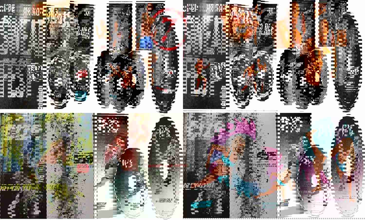 Insanity, Cize, & PiYO Bonus Fitness Workout Combo on 12 DVDs